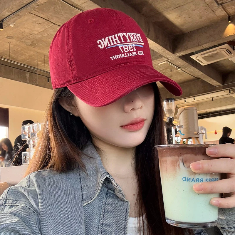 american retro washed cotton white baseball cap