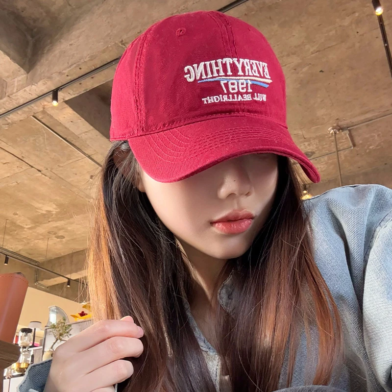 american retro washed cotton white baseball cap