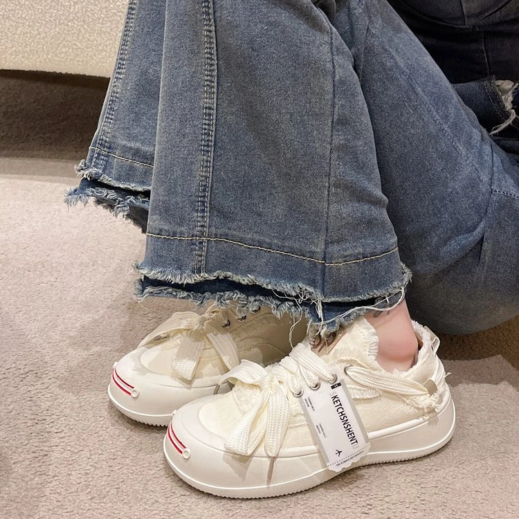 thick soled smiley face shoes